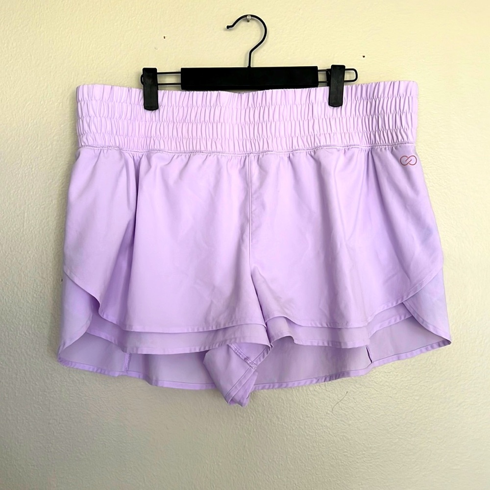 Calia by Carrie Underwood Step Up Shorts Lavender Size XXL